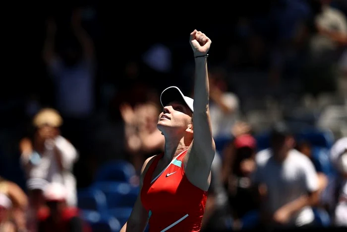 Simona Halep, după încă o victorie la Australian Open (FOTO: Guliver/ Gettyimages)