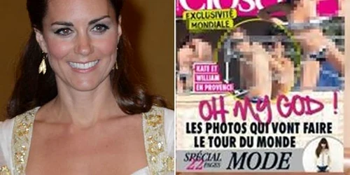 Kate a fost fotografiată de curând făcând plajă topless