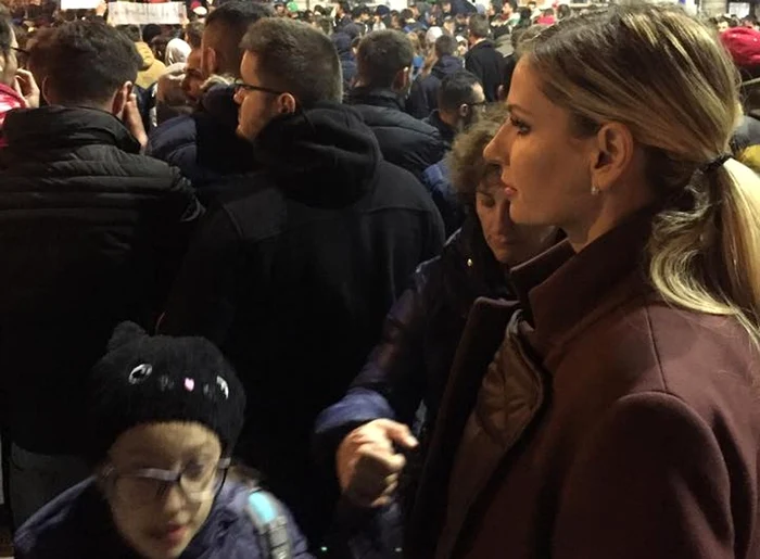 Andreea Bănică a fost prezentă în ambele zile de protestFoto: Arhiva personală
