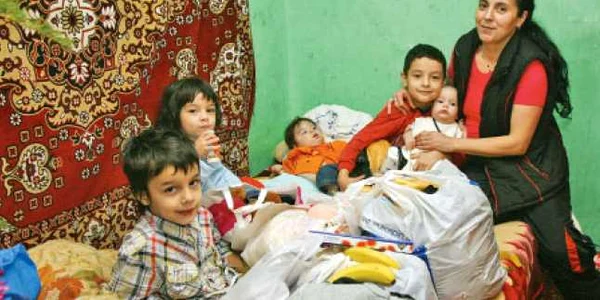 Familia Petre, din cartierul  bucureştean Ferentari,  este un caz social   