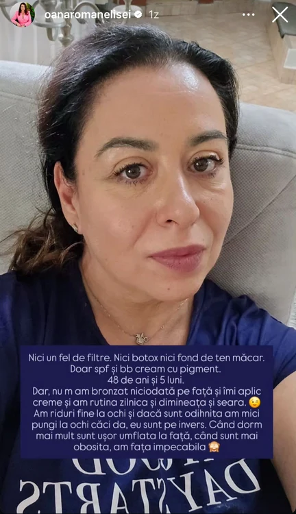 Oana Roman, complet naturală pe rețelele de socializare / foto: Instagram