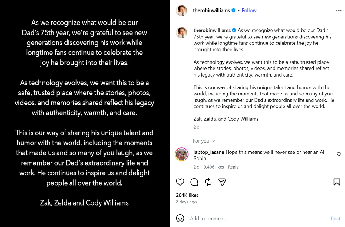 Postarea publicată de Zak, Zelda și Cody Williams/FOTO: Captură foto Instagram