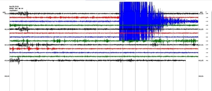 
    Seismografele au înregistrat cutremurul de magnitudine 5,8 pe scara Richter din 28 octombrie 2018FOTO: Silviu Gurlui, Universitatea Iași  