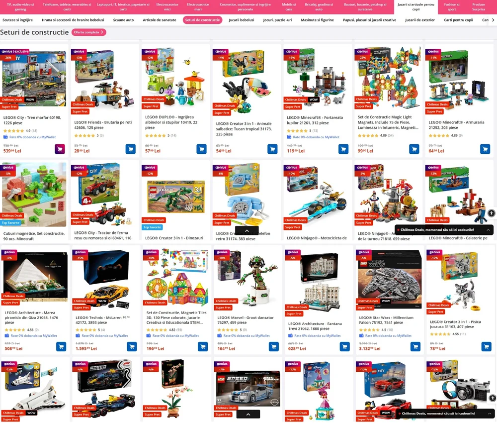 Cele mai căutate cadouri pentru copii și adolescenți în 2025: Roblox, Minecraft, jocuri STEAM, Kendama și LOL