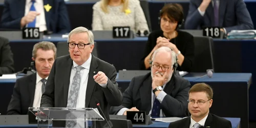 Jean-Claude Juncker sustinand ultimul discurs in Parlamentul European in calitate de presedinte al Comisiei Europene FOTO EPA-EFE