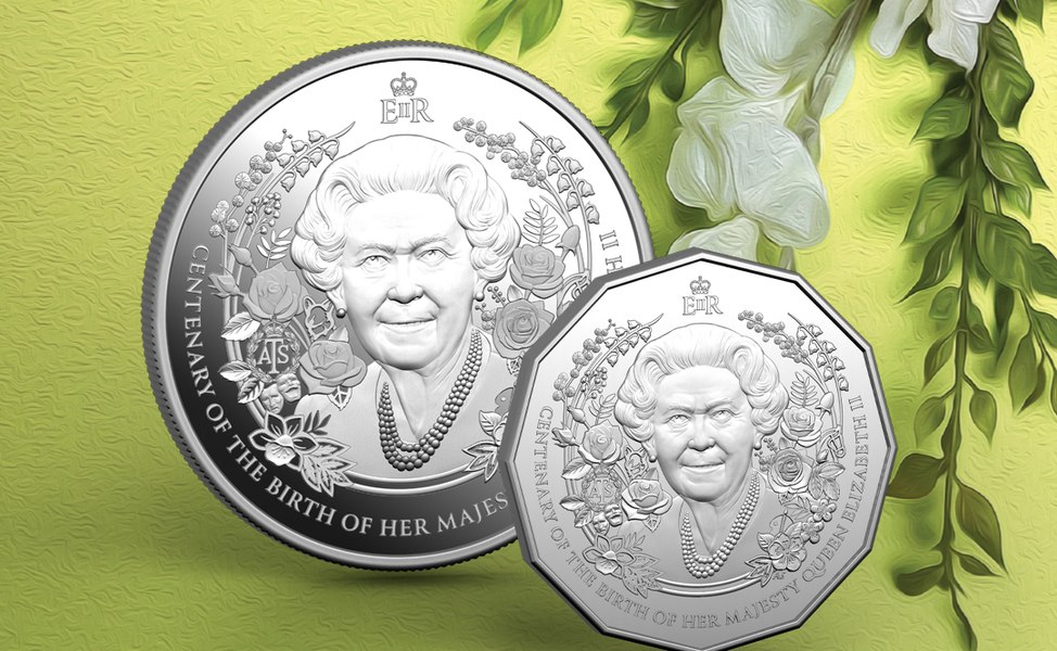 Imaginea Reginei Elisabeta a II-a de pe monedele comemorative australiene, asemănată cu Shrek