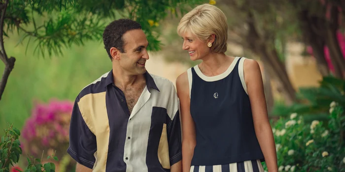 Dodi Fayed și Prințesa Diana în cel mai nou sezon The Crown. FOTO: Netflix