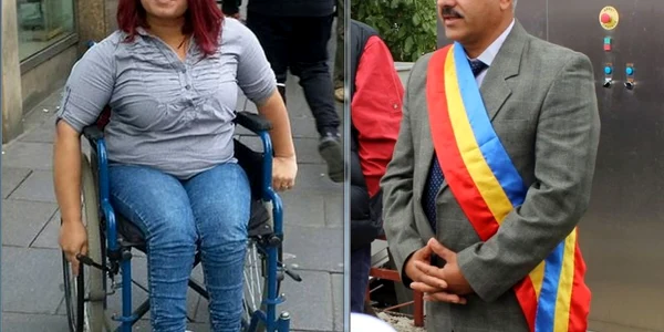 Mihaela Porumbaru şi primarul Ionel Boghiu FOTO Costel Crângan