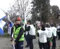 Protest al sindicatelor din poliţie şi al grefierilor din cauza îngheţării salariilor în faţa Prefecturii Vâlcea Foto Adevărul