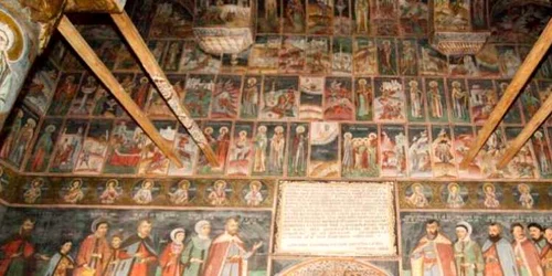 Fresca unică genealogică a familiilor Brâncoveanu şi Cantacuzino din Mănăstirea Horezu - Vâlcea din patrimoniul UNESCO Foto Adevărul