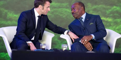 Ali Bongo Ondimba și Emmanuel Macron FOTO Profimedia jpg