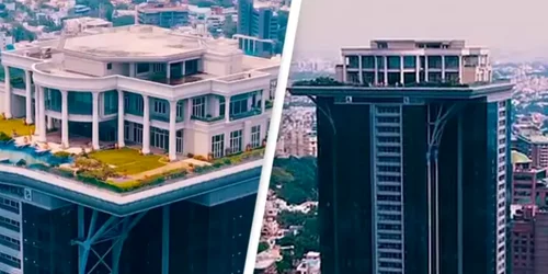 Vila construită după modelul Casei Albe pe vârful unui zgârie-nori Foto: X