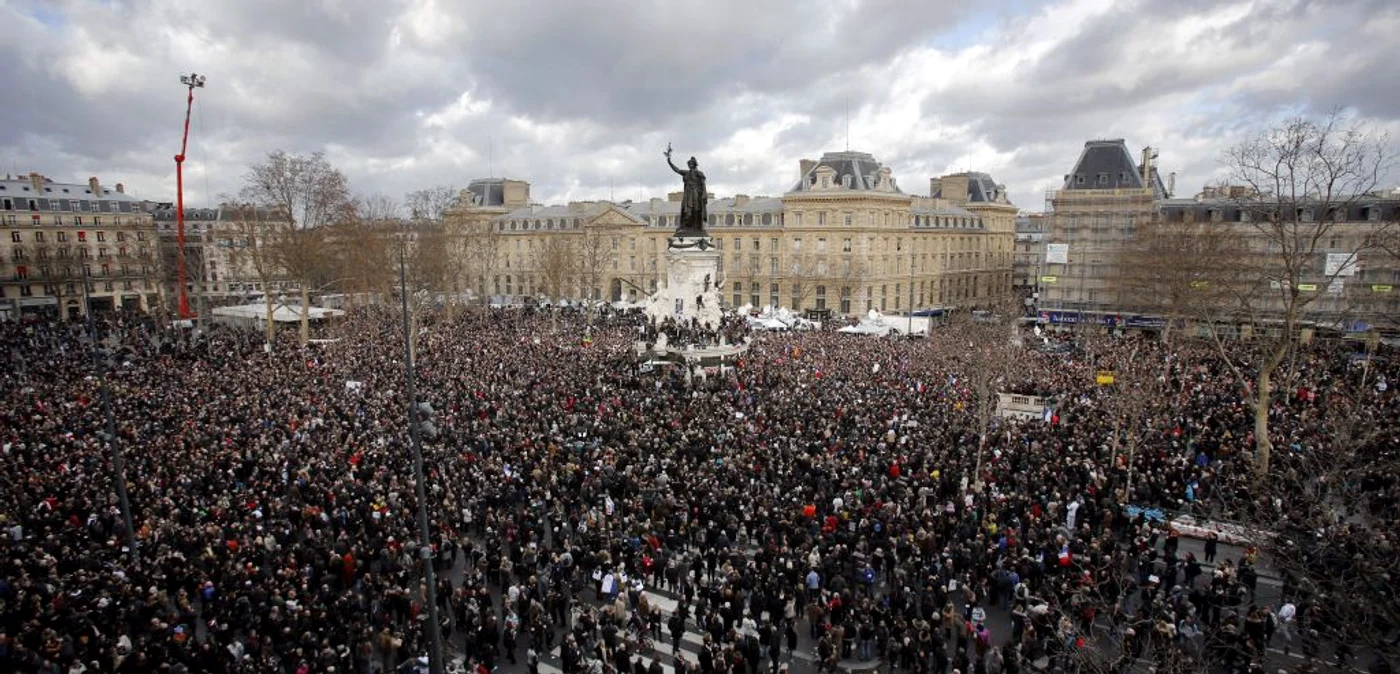 Un milion de persoane sunt asteptate să participe la marşul împotriva terorismului, la Paris. FOTO AP