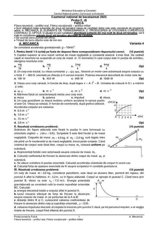 Bacalaureat 2025 - sesiunea de toamnă. Elevii au susținut proba la alegere a profilului. Subiecte și bareme de corectare 32 image