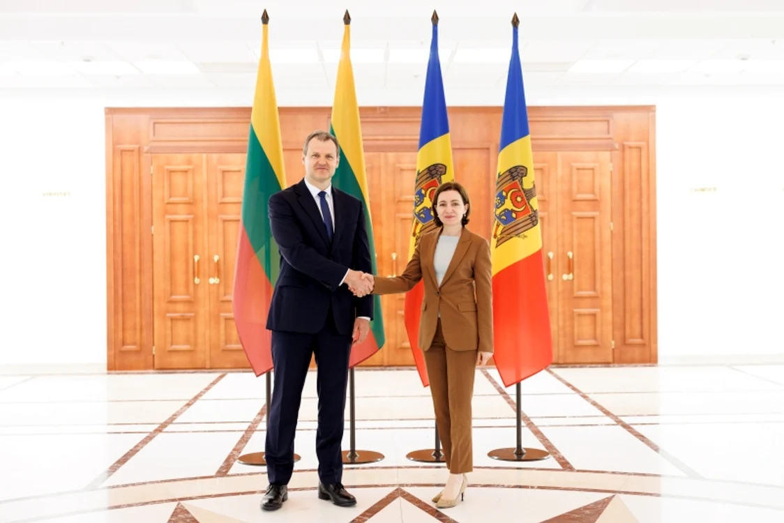 Premierul lituanian a avut o întrevedere cu președintele Maia Sandu. FOTO: Presedinte.md
