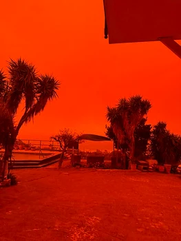 Cerul Cretei a devenit portocaliu în urma unei furtuni de nisip FOTO: X/ @MAGNIK26