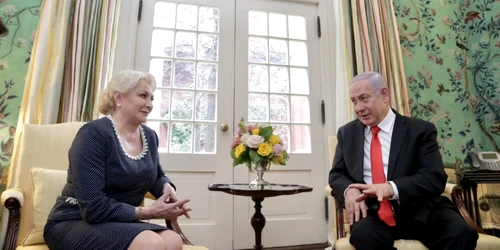  Viorica Dăncilă cu prim-ministrul statului Israel Benjamin Netanyahu FOTO gov.ro