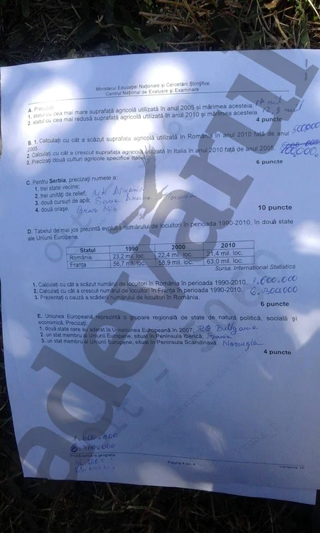 Subiectele de la Geografie - pagina 4