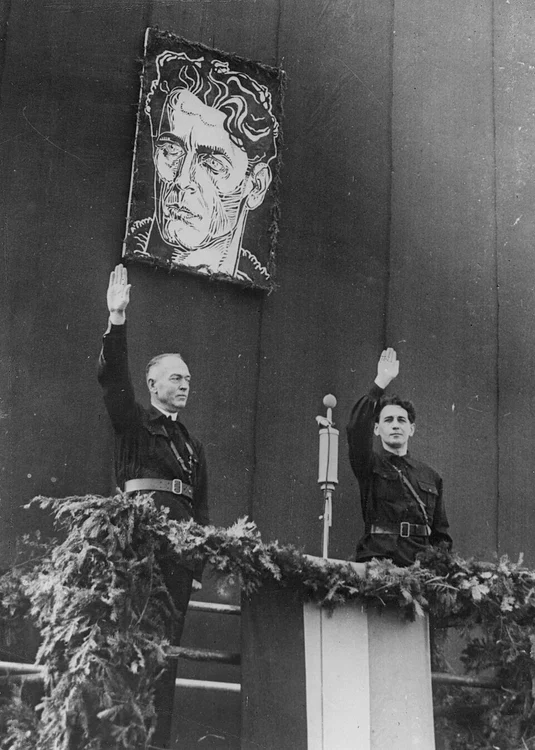 Ion Antonescu și Horia Sima, liderii Statului Național-Legionar. FOTO: Wikipedia