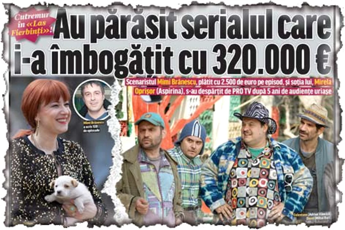 Click! a anunţat faptul că Mimi Brănescu şi soţia sa au părăsit serialul