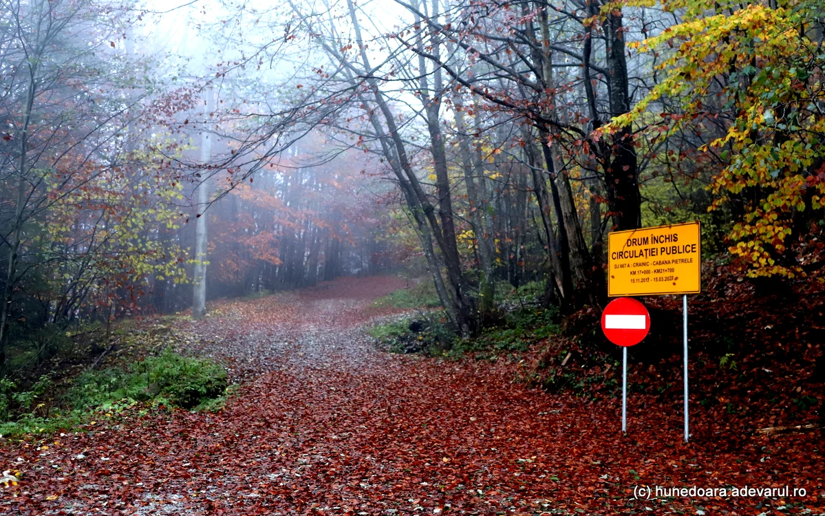 Accesul mașinilor pe drumul spre Pietrele (Retezat) este restricționat. Foto: Daniel Guță