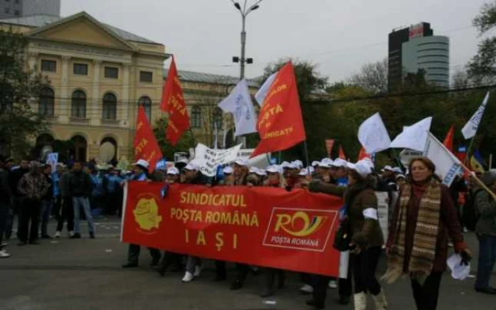 Imagini de la protestele sindicale din Piata Victoriei
