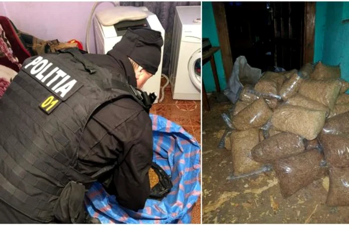 Bărbatul avea acasă cantități mari de tutun FOTO Adevărul