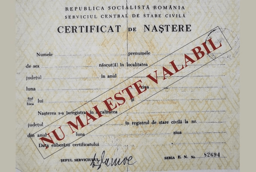 Anumite certificate de naștere românești nu mai sunt valabile. Românii din străinătate ar putea avea probleme dacă nu le schimbă