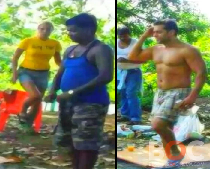 Iulia Vantur şi Salman Khan pe platourile de filmare