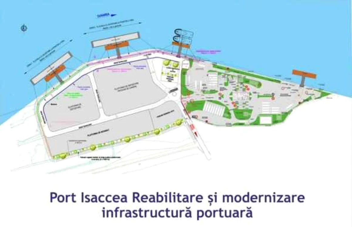 Proiectul de modernizare a portului Isaccea FOTO Proiect execuţie