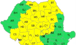 Judeţele aflate sub avertizare de ploi torenţiale (foto: meteoromania ro) jpeg