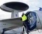 Primul dintre cele trei avioane AWACS care vor opera din România aterizează în Otopeni, Ilfov. FOTO Inquam Photos / George Călin