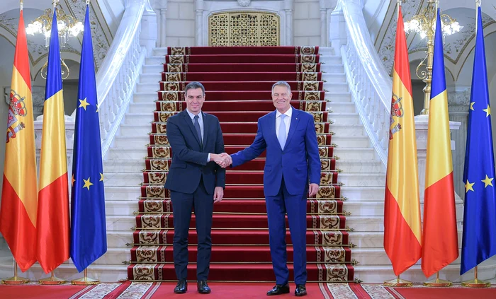 Pedro Sanchez şi Klaus Iohannis FOTO Presidency.ro