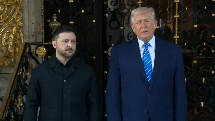 Volodimir Zelenski și Donald Trump, întâlnire în Florida FOTO: Captură X