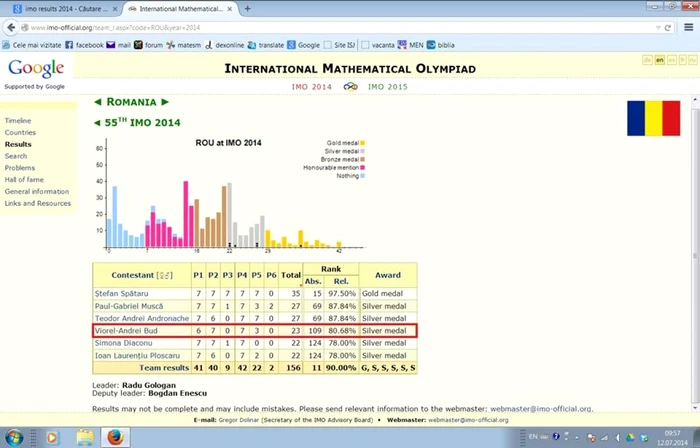 International Mahtematical Olympiad 2014
