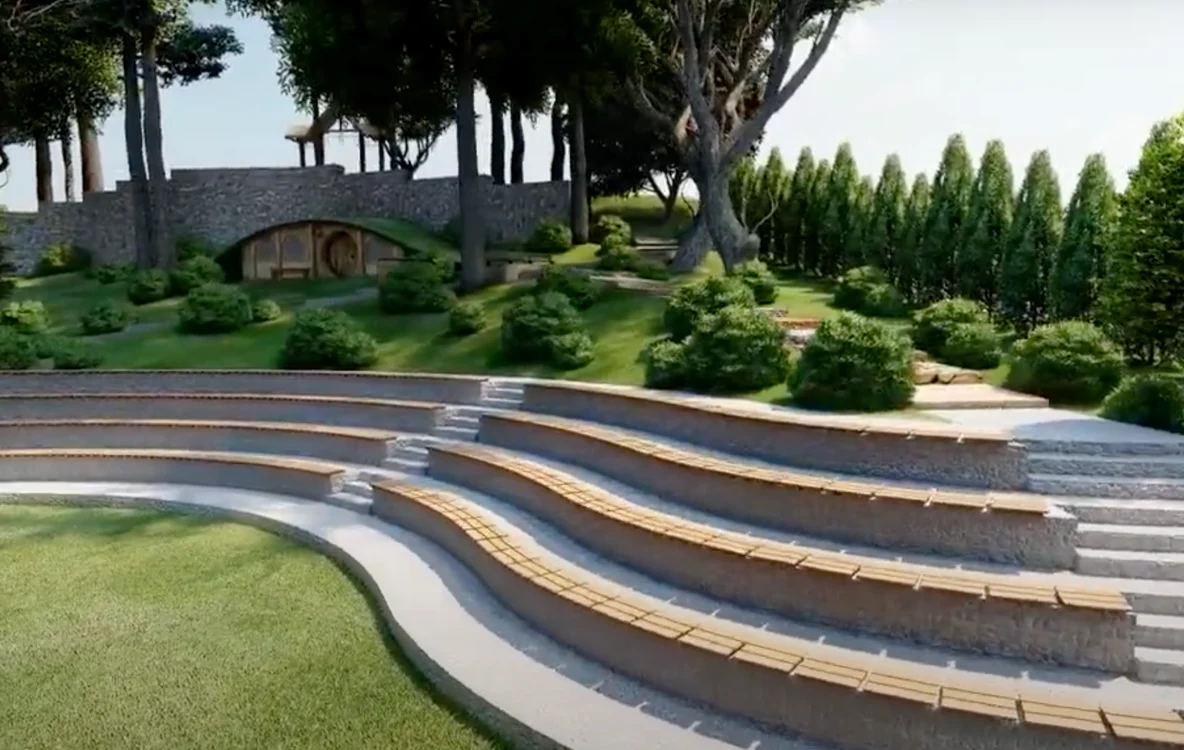 Zonă din noul parc. Captură video
