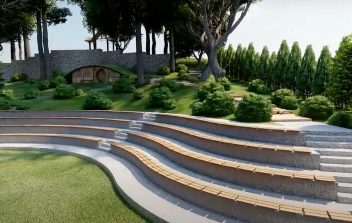 Zonă din noul parc. Captură video