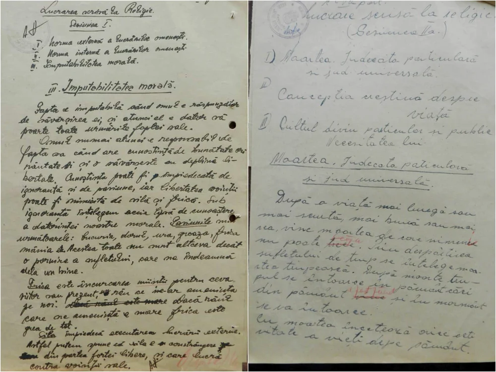 Lucrări ale elevilor FOTO Arhivele Naționale Alba