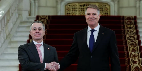 Preşedintele Klaus Iohannis îl primeşte pe preşedintele Elveției, Ignazio Cassis, la Palatul Cotroceni din București. FOTO Inquam Photos / George Călin