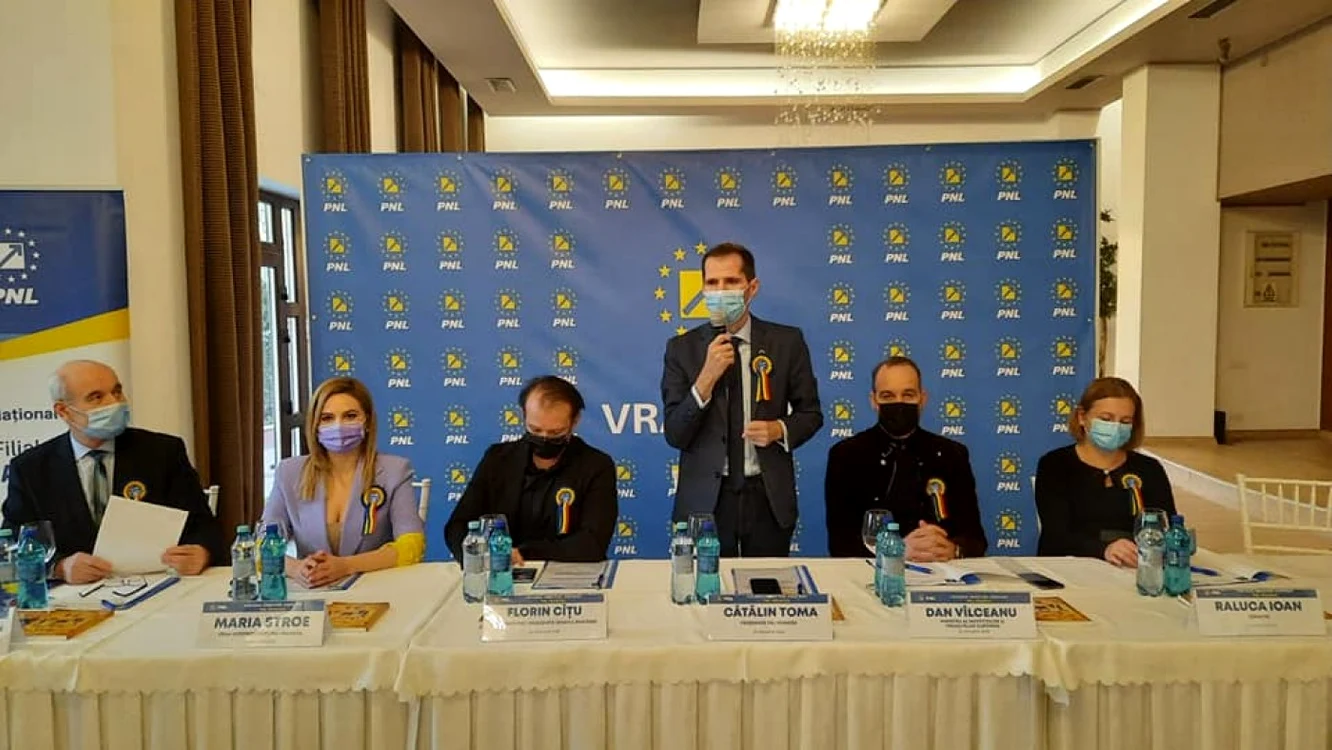Florin Cîţu a participat la şedinţa Colegiului Director Judeţean PNL FOTO PNL Vrancea