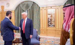 Trump Ahmed al-Sharaa 14 mai foto x