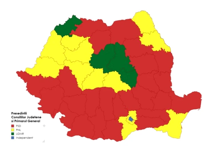 Cum s-au câștigat consiliile județene la alegerile locale 2024 Sursa FOTO: analiza ReThink 