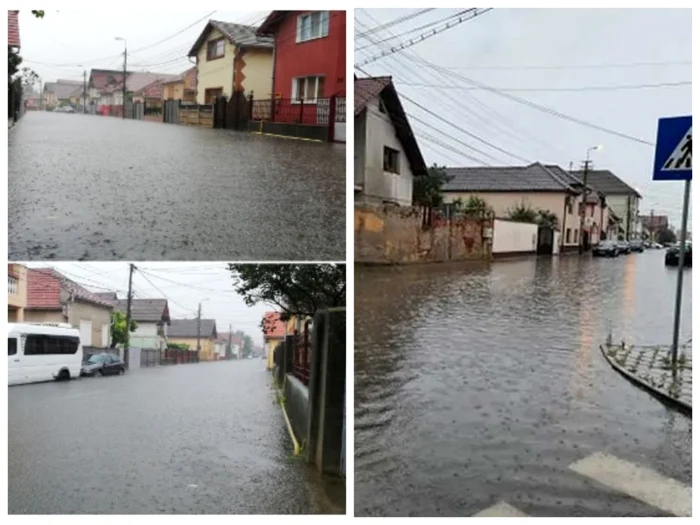 Mai multe străzi din oraş au fost inundate