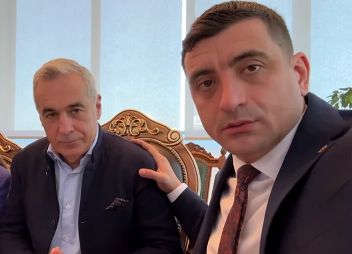 Călin Georgescu și George Simion FOTO: Captura video