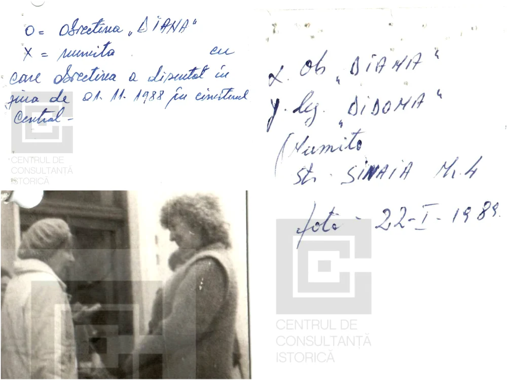 Notările securiștilor de pe fotografiile realizate FOTO Centrul de Consultanță Istorică