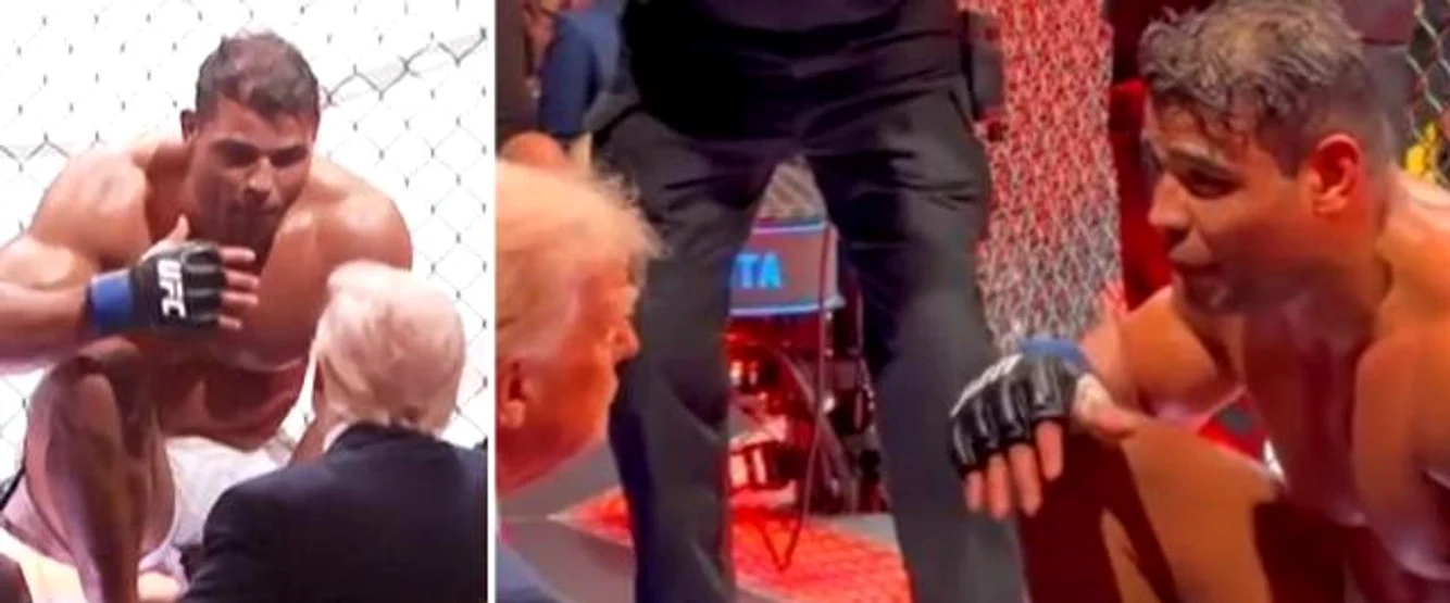 Trump a stat de vorbă la final cu campionul galei  FOTO Captură video