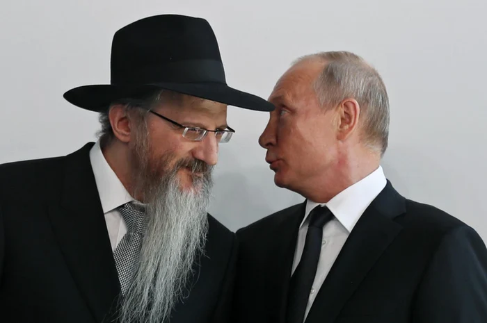 Berel Lazar într-o discuţie cu Vladimir Putin FOTO EPA-EFE