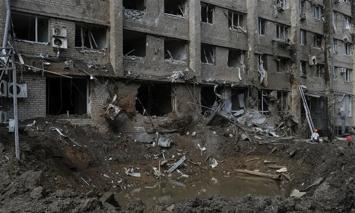 Cladire distrusa de razboi in Kramatorsk FOTO EPA EFE jpg
