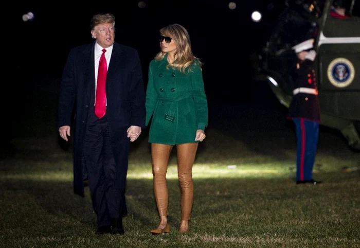 Donald şi Melania Trump, la întoarcerea din Irak
