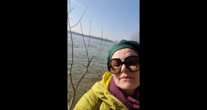 Maia  Morgenstern pe Faleza Dunării din Galați FOTO captură video